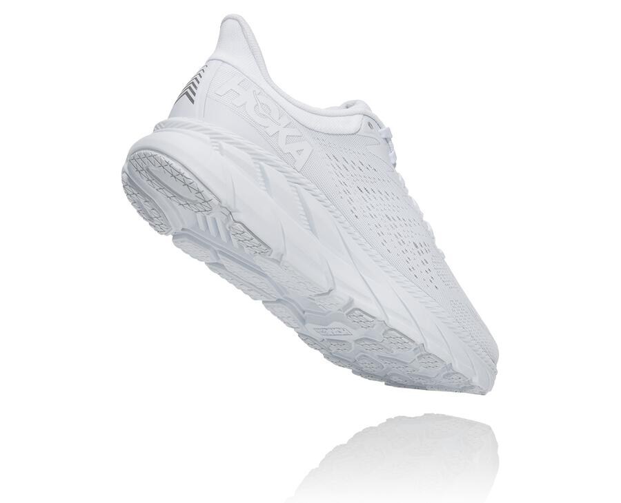 Running Shoes Womens - Hoka One One Clifton 7 - White - POYJECD-31